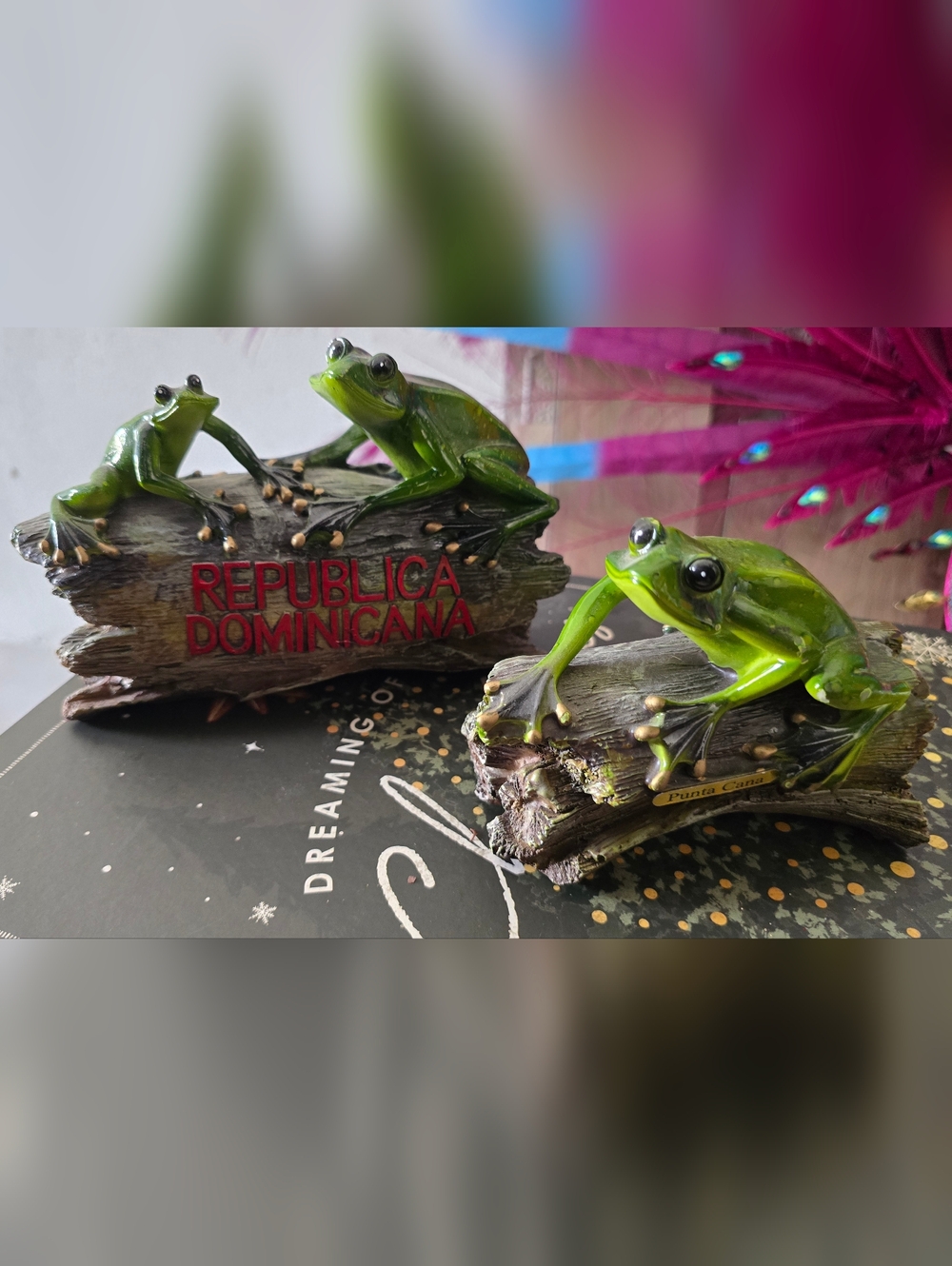 Green Frogs Home Decor from the Dominican Republic - set of 2 - Picture 4 of 4